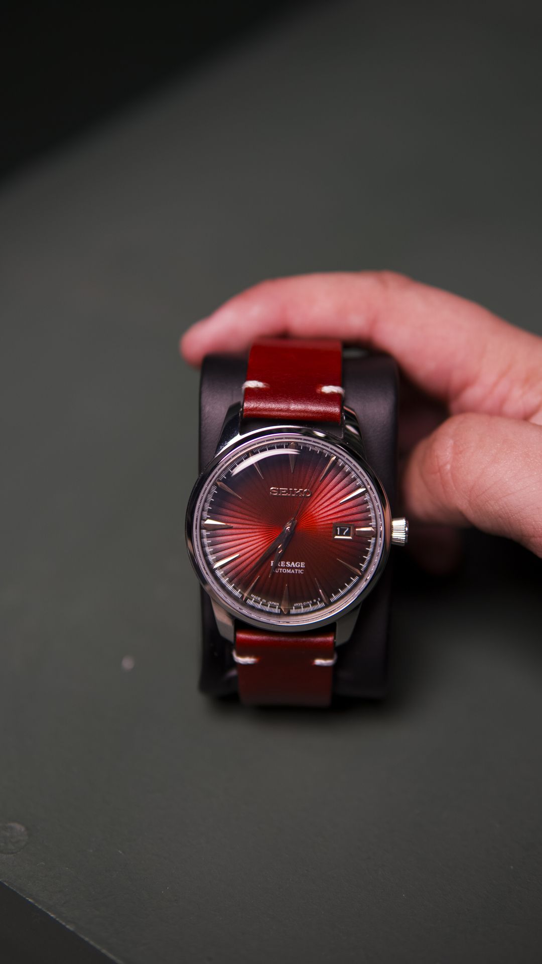 Cocktail Time Blood Red Dial View