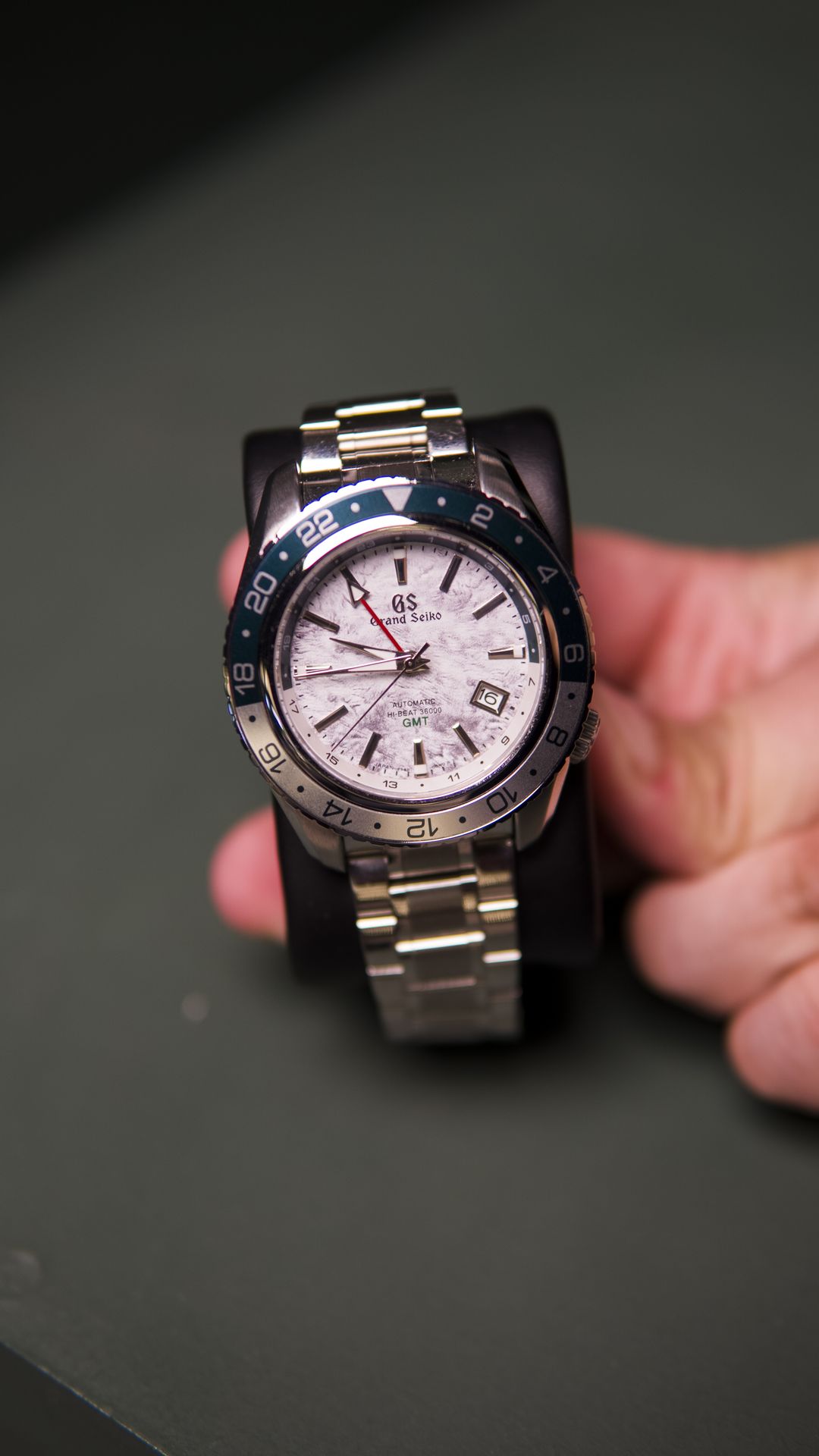 Snowflake GMT Green Front Dial View
